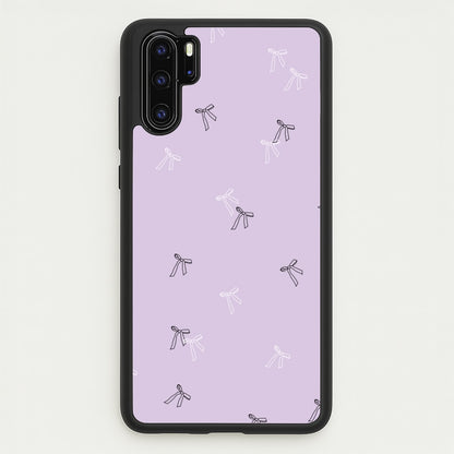 Coquette Mini Bows Pattern Purple  - Clean Girl Aesthetic Phone Case for Huawei P30 Pro
