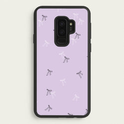 Coquette Mini Bows Pattern Purple  - Clean Girl Aesthetic Phone Case for Galaxy S9 Plus