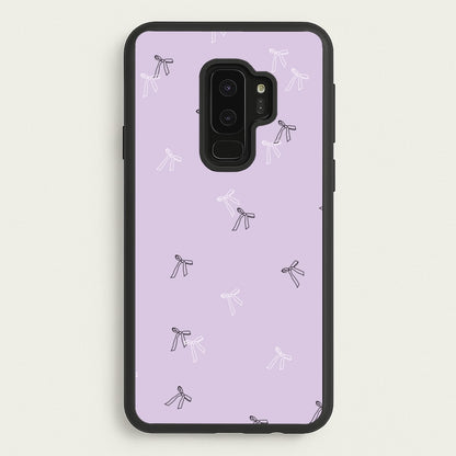 Coquette Mini Bows Pattern Purple  - Clean Girl Aesthetic Phone Case for Galaxy S9 Plus