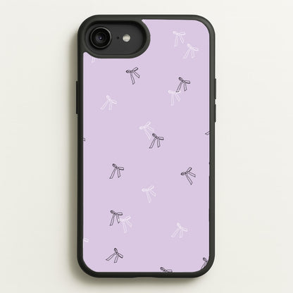 Coquette Mini Bows Pattern Purple  - Clean Girl Aesthetic Phone Case for iPhone 6 Plus / 7 Plus / 8 Plus
