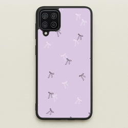 Coquette Mini Bows Pattern Purple  - Clean Girl Aesthetic Phone Case for Galaxy A12