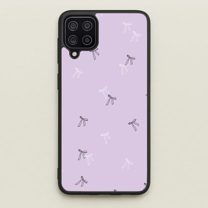 Coquette Mini Bows Pattern Purple  - Clean Girl Aesthetic Phone Case for Galaxy A12