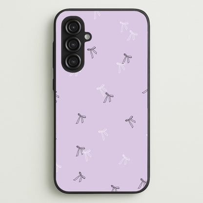 Coquette Mini Bows Pattern Purple  - Clean Girl Aesthetic Phone Case for Galaxy S23FE