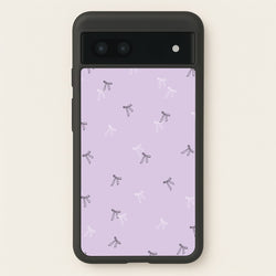 Coquette Mini Bows Pattern Purple  - Clean Girl Aesthetic Phone Case for Google Pixel 6a