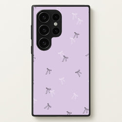 Coquette Mini Bows Pattern Purple  - Clean Girl Aesthetic Phone Case for Galaxy S24 Ultra