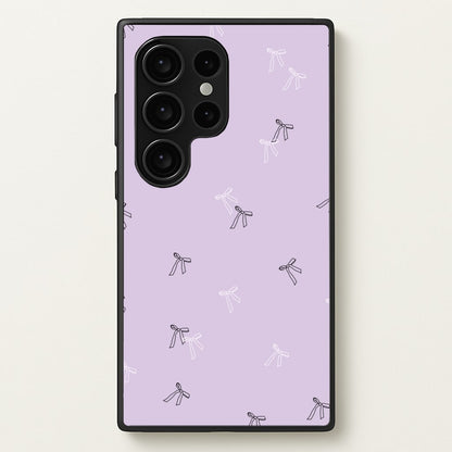 Coquette Mini Bows Pattern Purple  - Clean Girl Aesthetic Phone Case for Galaxy S24 Ultra