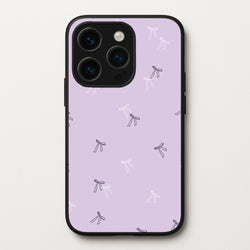 Coquette Mini Bows Pattern Purple  - Clean Girl Aesthetic Phone Case for iPhone 15 Pro Max
