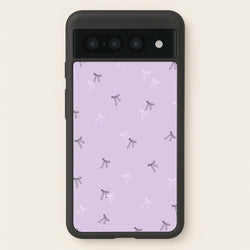 Coquette Mini Bows Pattern Purple  - Clean Girl Aesthetic Phone Case for Google Pixel 7 Pro