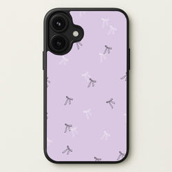Coquette Mini Bows Pattern Purple Phone Case for iPhone 17
