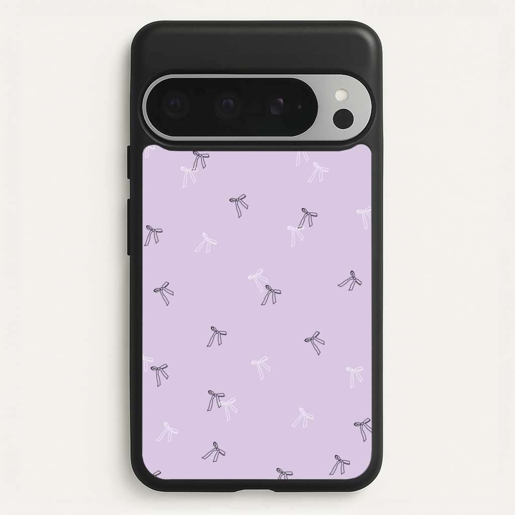 Coquette Mini Bows Pattern Purple  - Clean Girl Aesthetic Phone Case for Google Pixel 9 Pro XL
