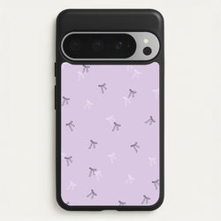 Coquette Mini Bows Pattern Purple  - Clean Girl Aesthetic Phone Case for Google Pixel 9 Pro XL