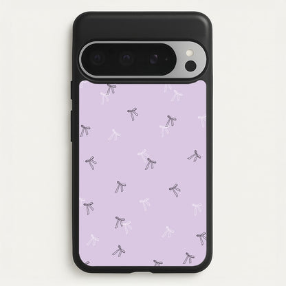 Coquette Mini Bows Pattern Purple  - Clean Girl Aesthetic Phone Case for Google Pixel 9 Pro XL