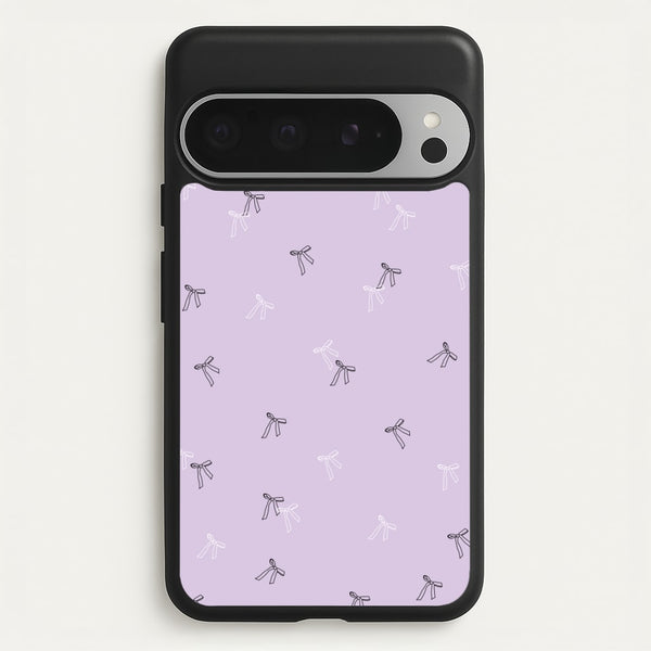 Coquette Mini Bows Pattern Purple  - Clean Girl Aesthetic Phone Case for Google Pixel 9 Pro XL