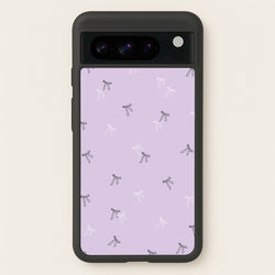 Coquette Mini Bows Pattern Purple  - Clean Girl Aesthetic Phone Case for Google Pixel 8 Pro