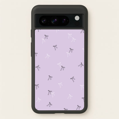Coquette Mini Bows Pattern Purple  - Clean Girl Aesthetic Phone Case for Google Pixel 8 Pro