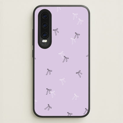 Coquette Mini Bows Pattern Purple  - Clean Girl Aesthetic Phone Case for Huawei P30