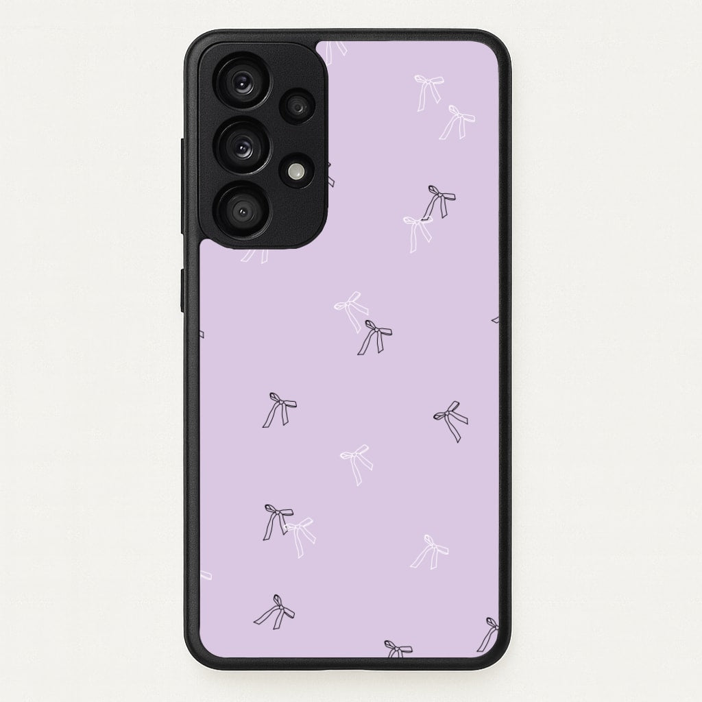 Coquette Mini Bows Pattern Purple  - Clean Girl Aesthetic Phone Case for Galaxy A53