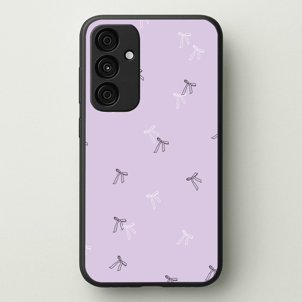 Coquette Mini Bows Pattern Purple  - Clean Girl Aesthetic Phone Case for Galaxy A35