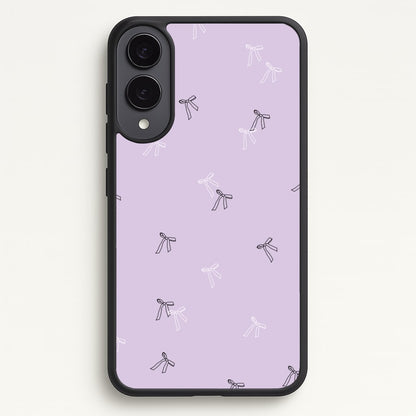 Coquette Mini Bows Pattern Purple  - Clean Girl Aesthetic Phone Case for Galaxy S25 Edge