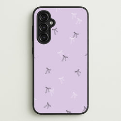 Coquette Mini Bows Pattern Purple  - Clean Girl Aesthetic Phone Case for Galaxy A14