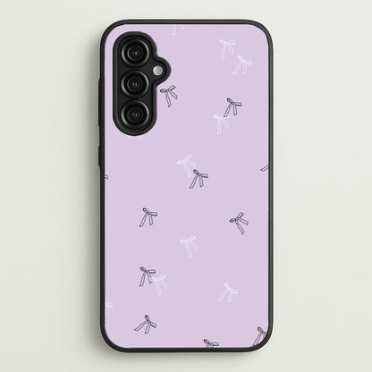 Coquette Mini Bows Pattern Purple  - Clean Girl Aesthetic Phone Case for Galaxy A14