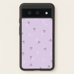 Coquette Mini Bows Pattern Purple  - Clean Girl Aesthetic Phone Case for Google Pixel 8a