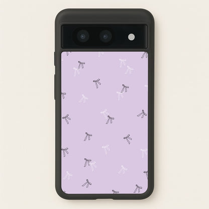 Coquette Mini Bows Pattern Purple  - Clean Girl Aesthetic Phone Case for Google Pixel 8a