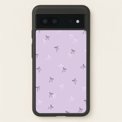 Coquette Mini Bows Pattern Purple  - Clean Girl Aesthetic Phone Case for Google Pixel 7