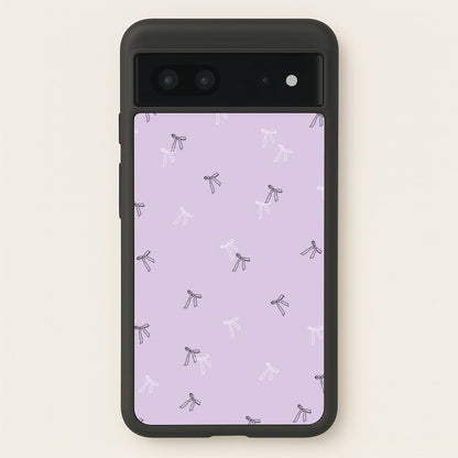 Coquette Mini Bows Pattern Purple  - Clean Girl Aesthetic Phone Case for Google Pixel 7