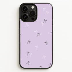 Coquette Mini Bows Pattern Purple  - Clean Girl Aesthetic Phone Case for iPhone 13 Pro Max