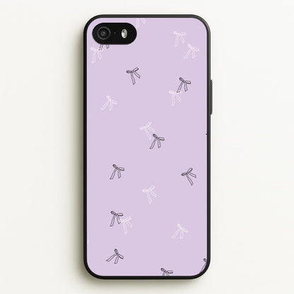 Coquette Mini Bows Pattern Purple  - Clean Girl Aesthetic Phone Case for iPhone 5 / 5s / SE 2016