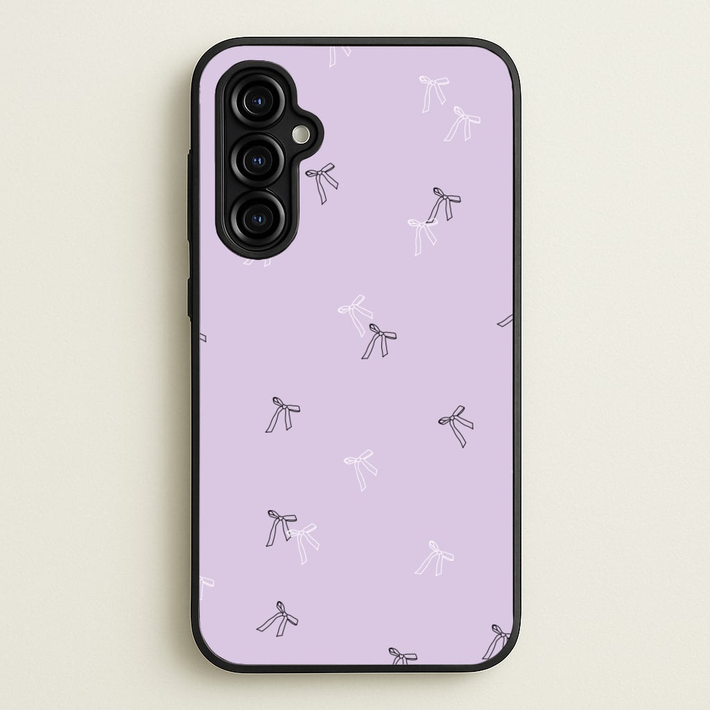 Coquette Mini Bows Pattern Purple  - Clean Girl Aesthetic Phone Case for Galaxy A54