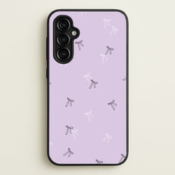 Coquette Mini Bows Pattern Purple  - Clean Girl Aesthetic Phone Case for Galaxy A54