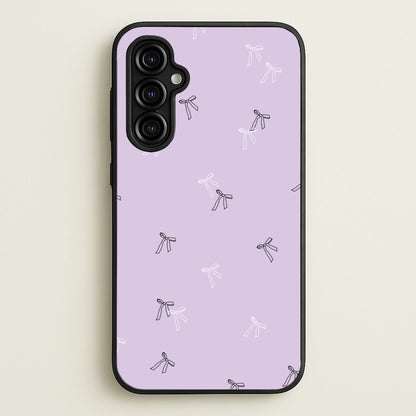 Coquette Mini Bows Pattern Purple  - Clean Girl Aesthetic Phone Case for Galaxy A54