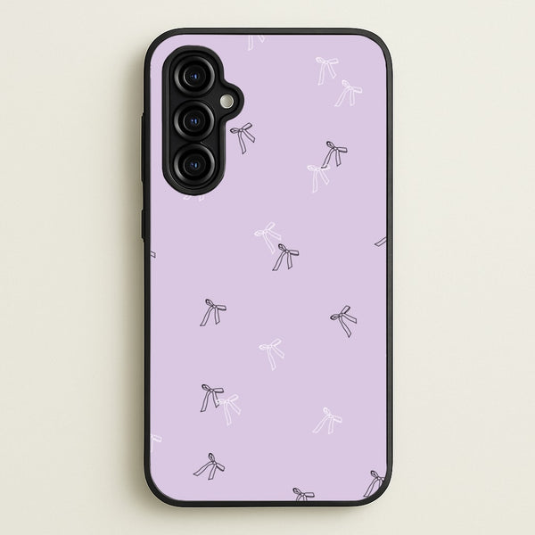 Coquette Mini Bows Pattern Purple  - Clean Girl Aesthetic Phone Case for Galaxy A54