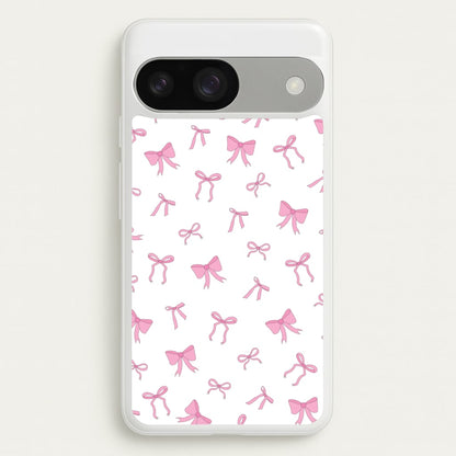 Coquette Variety Pink Bows Pattern  - Clean Girl Aesthetic Phone Case for Google Pixel 9 / 9 Pro