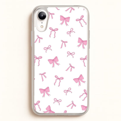 Coquette Variety Pink Bows Pattern  - Clean Girl Aesthetic Phone Case for iPhone XR