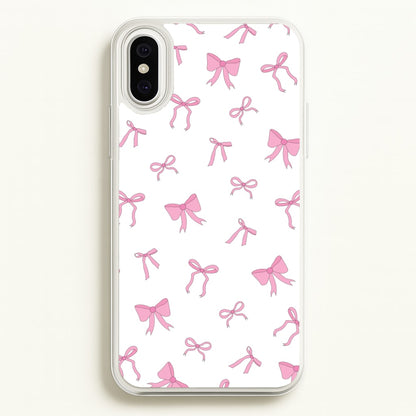 Coquette Variety Pink Bows Pattern  - Clean Girl Aesthetic Phone Case for iPhone XS Max