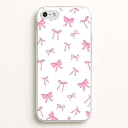 Coquette Variety Pink Bows Pattern  - Clean Girl Aesthetic Phone Case for iPhone 5 / 5s / SE 2016