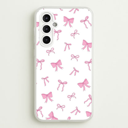 Coquette Variety Pink Bows Pattern  - Clean Girl Aesthetic Phone Case for Galaxy A14