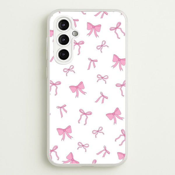 Coquette Variety Pink Bows Pattern  - Clean Girl Aesthetic Phone Case for Galaxy A14