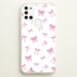Coquette Variety Pink Bows Pattern  - Clean Girl Aesthetic Phone Case for Galaxy A21s