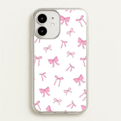 Coquette Variety Pink Bows Pattern  - Clean Girl Aesthetic Phone Case for iPhone 12 Mini