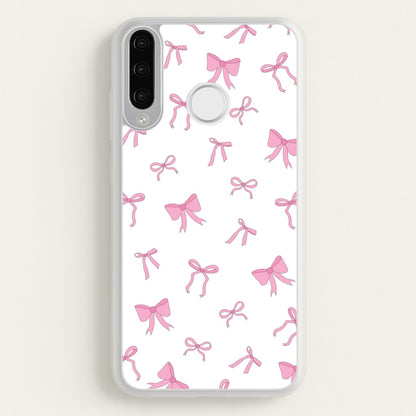 Coquette Variety Pink Bows Pattern  - Clean Girl Aesthetic Phone Case for Huawei P30 Lite