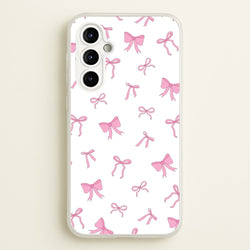 Coquette Variety Pink Bows Pattern  - Clean Girl Aesthetic Phone Case for Galaxy A54