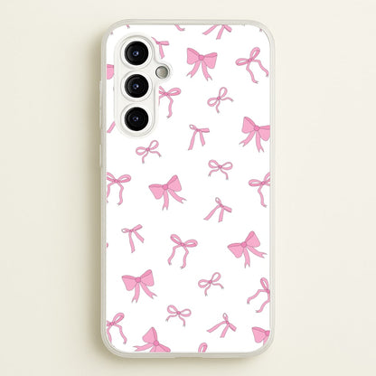 Coquette Variety Pink Bows Pattern  - Clean Girl Aesthetic Phone Case for Galaxy A54
