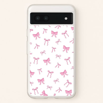Coquette Variety Pink Bows Pattern  - Clean Girl Aesthetic Phone Case for Google Pixel 6a