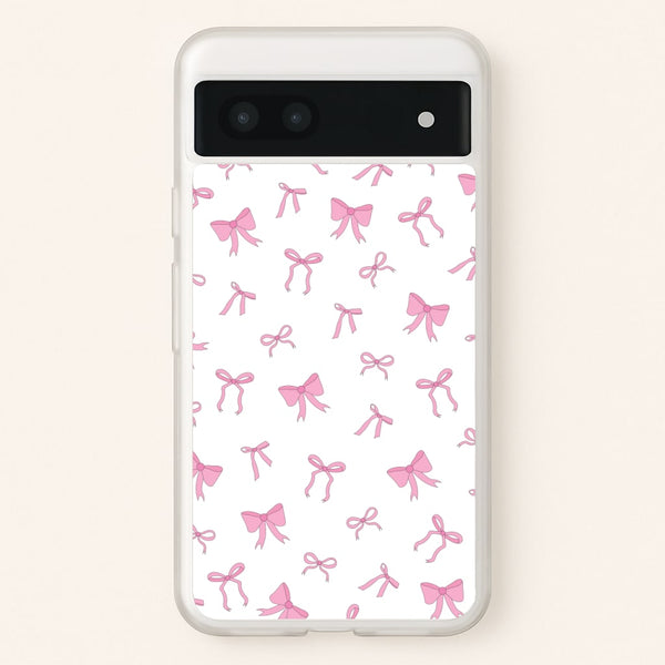 Coquette Variety Pink Bows Pattern  - Clean Girl Aesthetic Phone Case for Google Pixel 6a