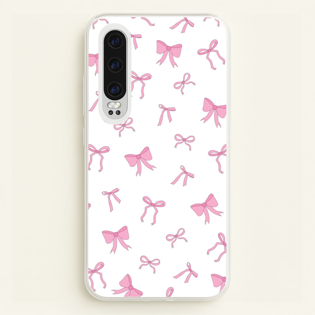 Coquette Variety Pink Bows Pattern  - Clean Girl Aesthetic Phone Case for Huawei P30