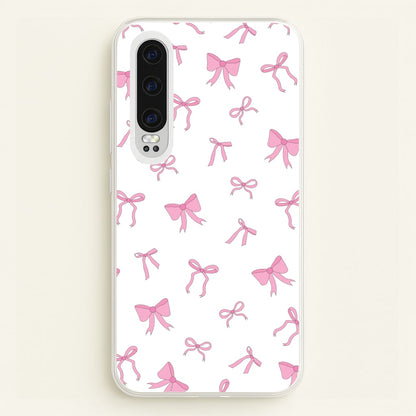 Coquette Variety Pink Bows Pattern  - Clean Girl Aesthetic Phone Case for Huawei P30